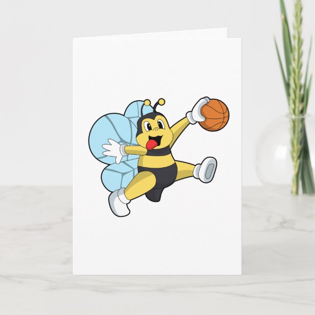 Bina som basketbollspelare med basketboll kort (Framsida)