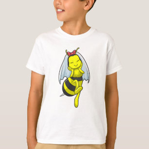 Bina som brud på bröllop med slöja t shirt