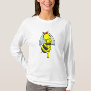 Bina som brud på bröllop med slöja t shirt