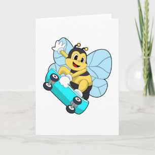 Bina som Skridskoåkare med Skateboard Kort