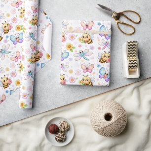 Bina, Trollsländor och Fjärilar Kawaii Konst Presentpapper
