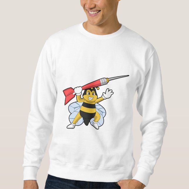 Bina vid Darts med Dart.PNG Lång Ärmad Tröja (Framsida)
