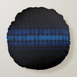 BiNALUXE Blue - Round Pillow Rund Kudde