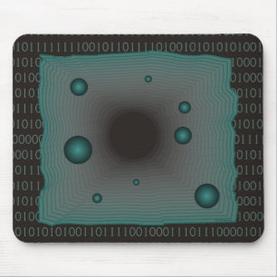 Binär 1:s 0s Matrix Big Maskin Black Grönt Geek Musmatta