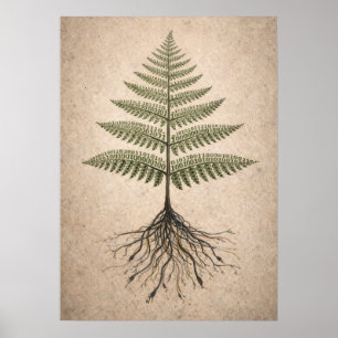 Binär Botanik - Kodning och Natur Abstrakt Konst Poster