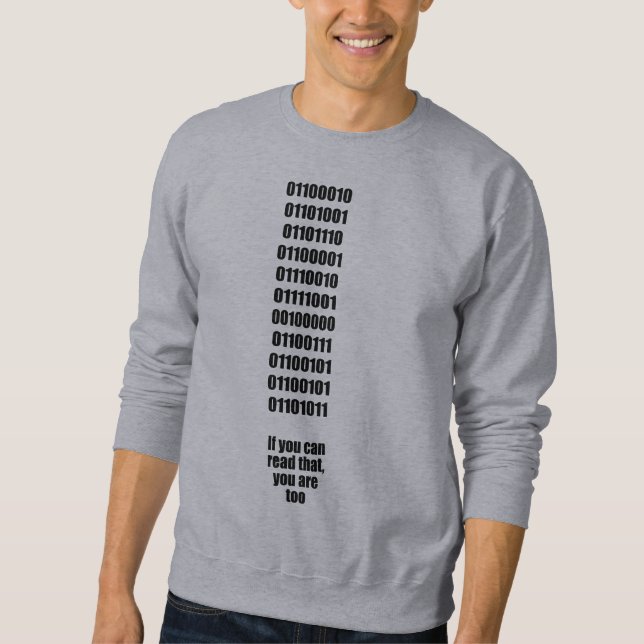 Binär Geekvuxentröja Sweatshirt (Framsida)
