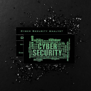 Binär Grönt för Cyber Security Analyst-Professione Visitkort