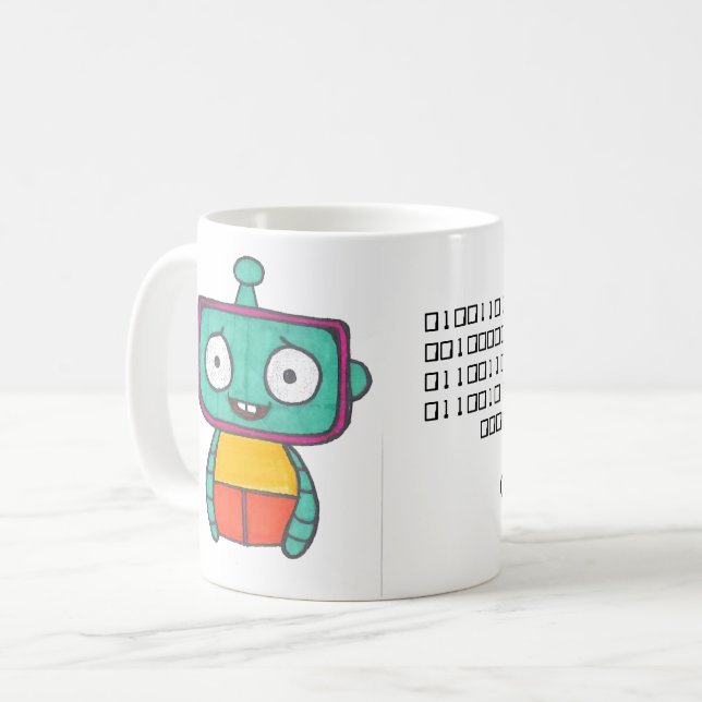 Binär kaffekaffe Mugg - Mjösse, kaffe (Framsida vänster)