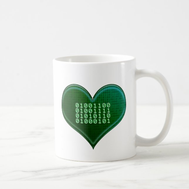 Binär KÄRLEK Kaffemugg (Höger)