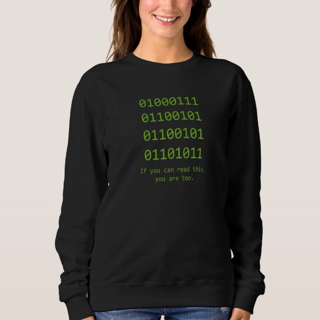 Binär kod   Datorprogrammerare Utvecklare nörd T Shirt (Framsida)