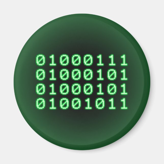 Binär kod för GEEK Magnet (Framsidan)