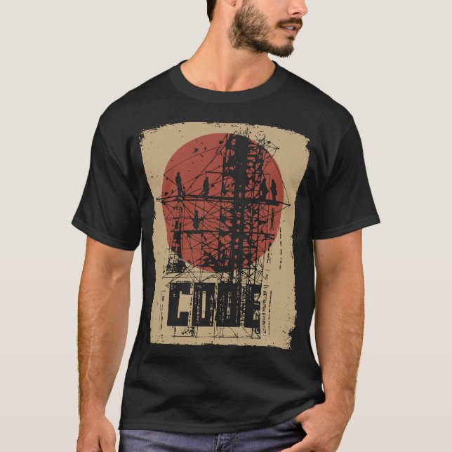 Binär kod Industriteknisk teknik Brutalist-design T Shirt (Framsida)