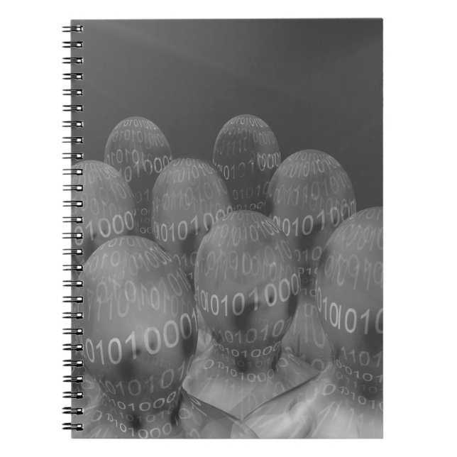 binär kod, människa och digital kommunikation . anteckningsbok (Framsidan)