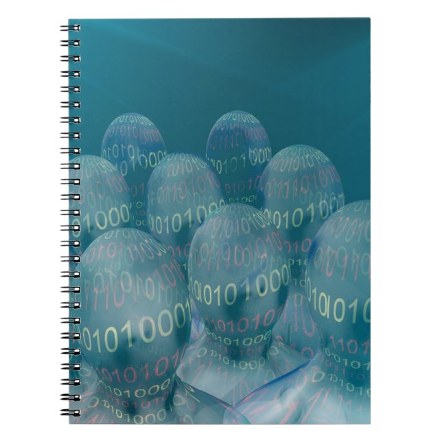 binär kod, människa och digital kommunikation . anteckningsbok (Framsidan)