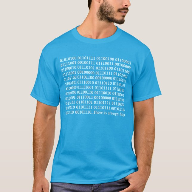 BINÄR KOD MED MEDDELANDE GEEK TRÖJA (Framsida)
