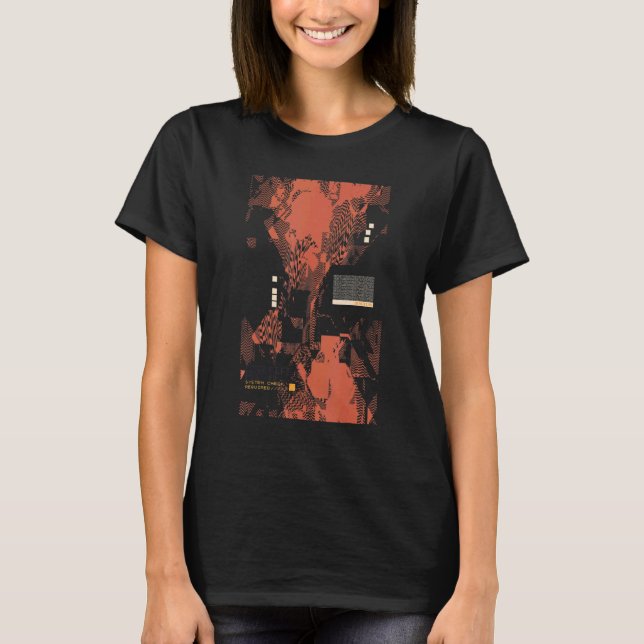 Binär kod Retro datorn geek programmerare nörd Te T Shirt (Framsida)