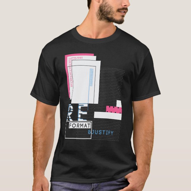 Binär kod Retro datorn geek programmerare nörd Te T Shirt (Framsida)
