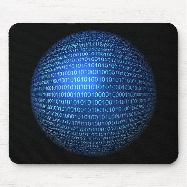 Binär logik Mousepad för blått Musmatta (Framsidan)