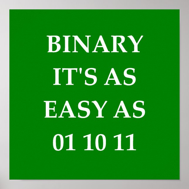 binär matematik poster (Framsidan)