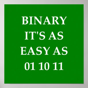 binär math poster
