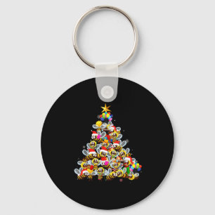 Binar Träd Jul Tröja Xmas För Binar Älskare Nyckelring