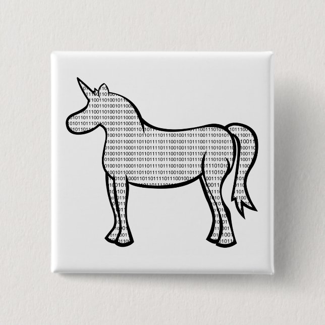 Binär Unicorn Knapp (Framsida)