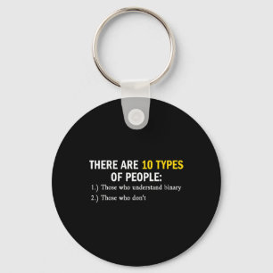 Binära typer av People Programmer NERD Boys& Nyckelring