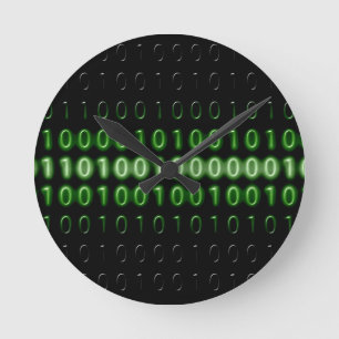 binärkod-475664 BINARY CODE COMPUTERWORLD COMPU Rund Klocka