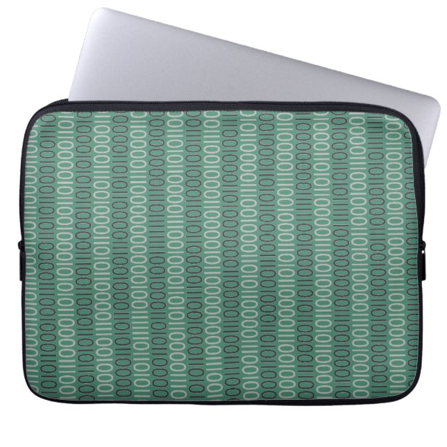 Binärnummer Mönster Grått på valfritt Färg Laptop Sleeve (Framsidan)