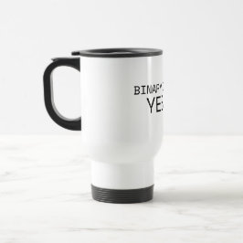 Binärt Beslut Ja Nej Minimalistisk Skrivmaskin Resemugg