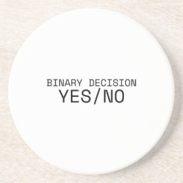 Binärt Beslut Ja Nej Minimalistisk Skrivmaskin Underlägg