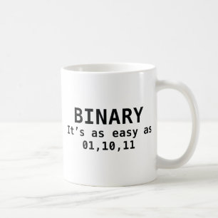 Binärt det är lika enkelt som 01,10,11 kaffemugg
