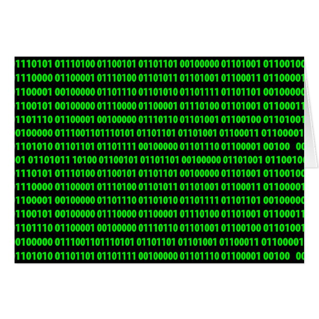 Binärt Hälsningskort (Framsidan Horizontal)