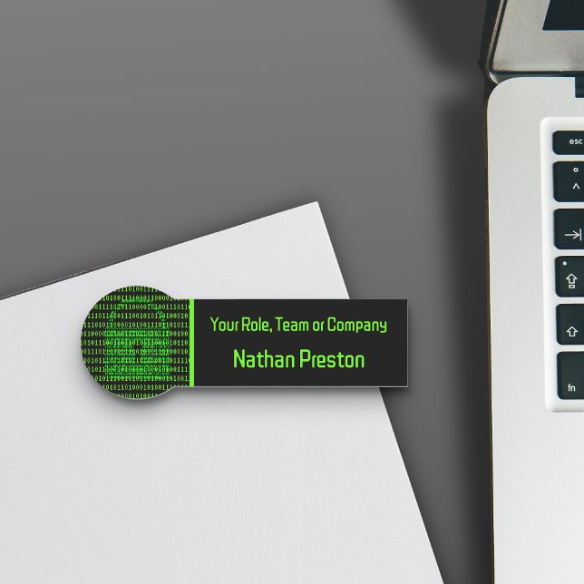 Binärt hänglås - Svart för Webben- och tekniksekre Namnbricka (Skapare uppladdad)