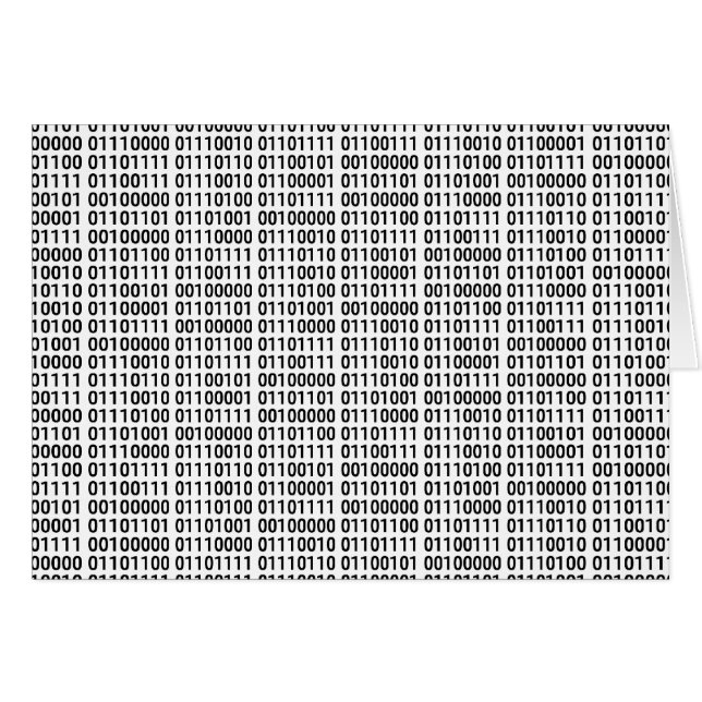 Binärt: Jag älskar för att programmera Hälsningskort (Framsidan Horizontal)