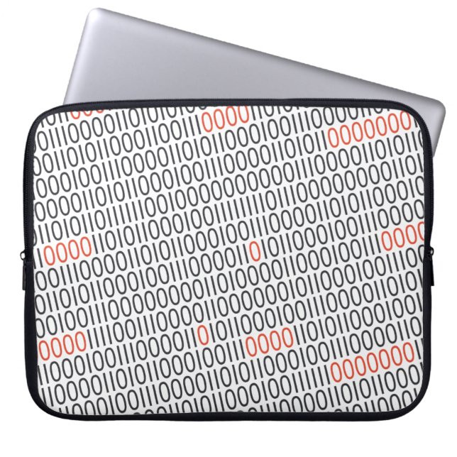 BINÄRT KODIFIERA rött specificerar Laptop Fodral (Framsidan)
