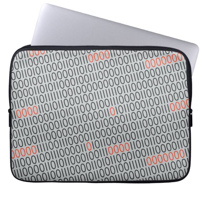 BINÄRT KODIFIERA rött specificerar Laptop Sleeve (Framsidan)