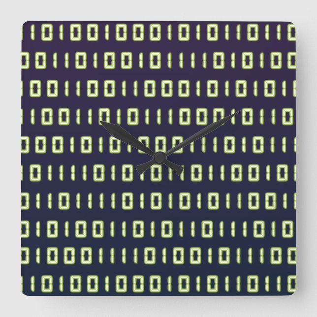 Binärt kodifiera tar tid på fyrkantig klocka (Framsida)