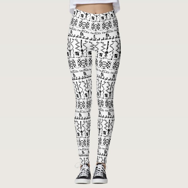 Binärt svar på Arecibo-meddelande Leggings (Framsida)