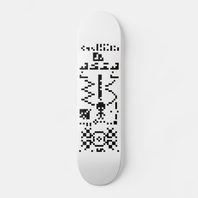 Binärt svar på Arecibo-meddelande Mini Skateboard Bräda 18,5 Cm (Framsida)