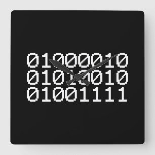 BINARY BRO FYRKANTIG KLOCKA