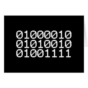 BINARY BRO GREETING CARD HÄLSNINGSKORT