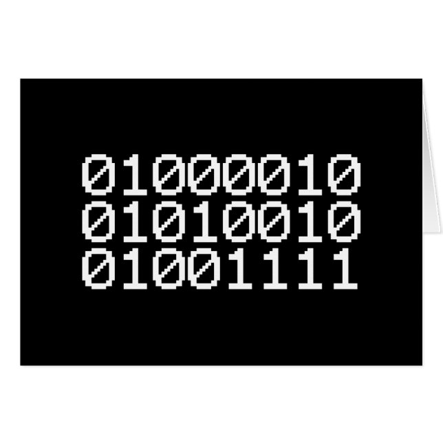 BINARY BRO GREETING CARD HÄLSNINGSKORT (Framsidan Horizontal)