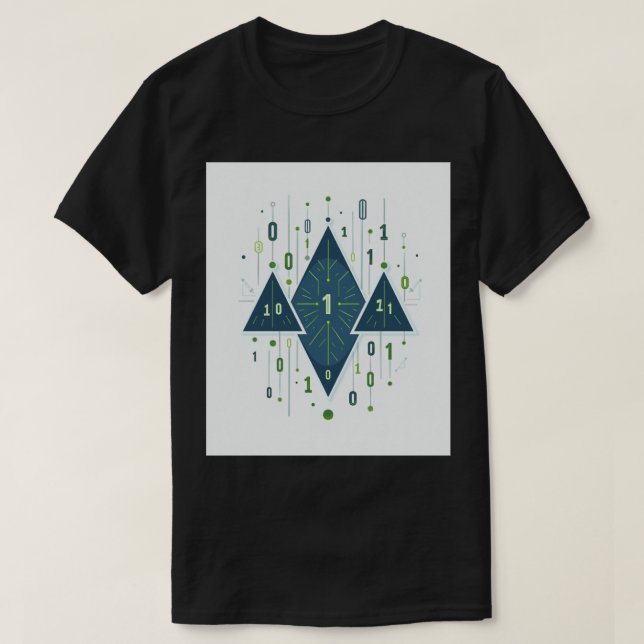 Binary Code Geometric Pattern for Programmers and  T Shirt (Design framsida)