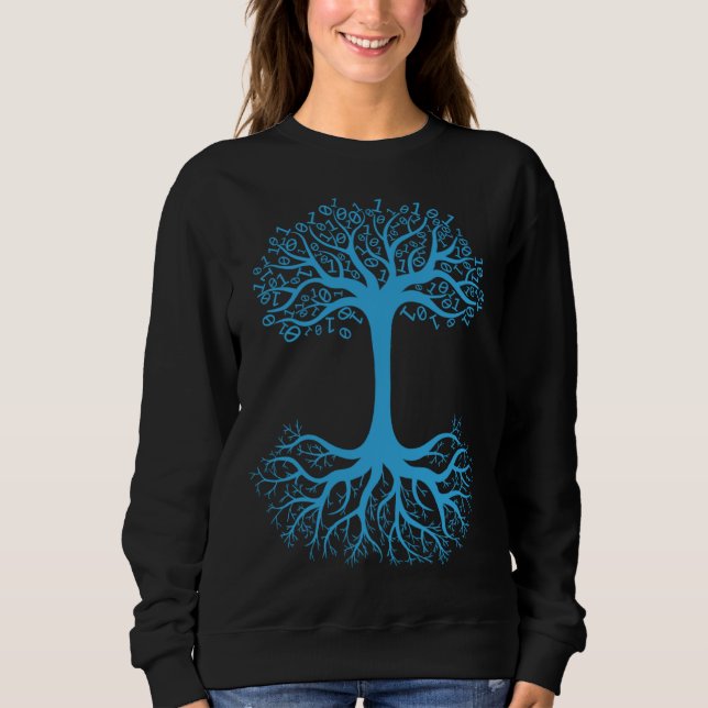 Binary Code Tree  Computer Science Coding Develope T Shirt (Framsida)