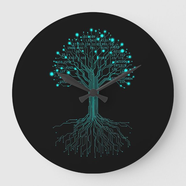 Binary Coding Programmer Graphic Design for Coders Stor Klocka (Framsida)