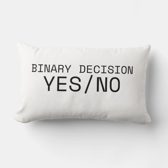 Binary Decision Yes No Minimalist Industrial  Lumbarkudde (Framsida)