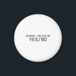 Binary Decision Yes No Minimalist Typewriter  Magnet<br><div class="desc">Anchor your logic. A high-quality magnet featuring sharp,  high-contrast typewriter typography,  perfect for file cabinets,  command centers,  or the office breakroom.</div>