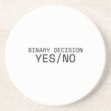 Binary Decision Yes No Minimalist Typewriter
