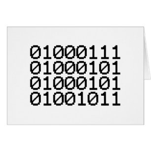 BINARY GEEK CARD HÄLSNINGSKORT